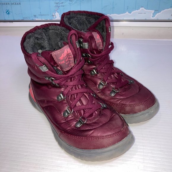 THE NORTH FACE  Primaloft Puffer Boots Women's Sz 5 Purple Grape - Picture 3 of 12